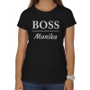 Zestaw koszulka damska + body Boss + imię